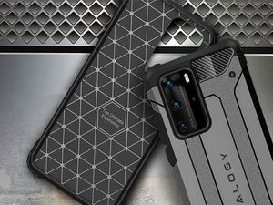 Alogy Etui Alogy Hard Armor do Huawei P40 Pro szare + Szkło Alogy Full uniwersalny 4