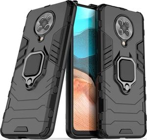 Alogy Etui Alogy Stand Ring Armor do Xiaomi Poco F2 Pro czarne + Szkło Alogy uniwersalny 2