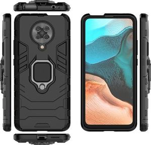 Alogy Etui Alogy Stand Ring Armor do Xiaomi Poco F2 Pro czarne + Szkło Alogy uniwersalny 4