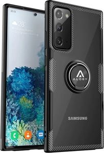 Alogy Etui Alogy Ring Holder Clear Armor do Samsung Galaxy Note 20 czarne + Szkło 3mk uniwersalny 2