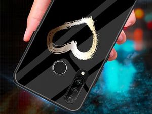 Alogy Etui Alogy Glass Armor Case do Huawei P30 Lite czarne serce + Szkło uniwersalny 4