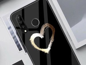 Alogy Etui Alogy Glass Armor Case do Huawei P30 Lite czarne serce + Szkło uniwersalny 5