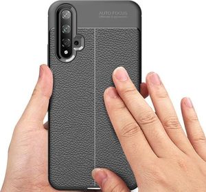 Alogy Etui Alogy Leather Armor do Huawei Honor 20 czarne + Szkło Alogy uniwersalny 8