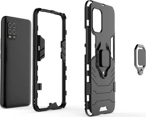 Alogy Etui Alogy Stand Ring Armor do Xiaomi Mi 10 Lite czarne + Szkło Alogy uniwersalny 4