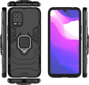 Alogy Etui Alogy Stand Ring Armor do Xiaomi Mi 10 Lite czarne + Szkło Alogy uniwersalny 6