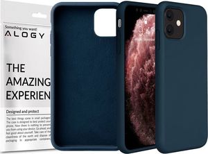 Alogy Etui Alogy Thin Soft Case do Apple iPhone 11 granatowe + Szkło Alogy uniwersalny 2