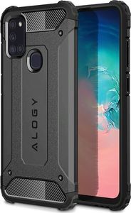 Alogy Etui Alogy Hard Armor do Samsung Galaxy A21s szare + Szkło 3mk uniwersalny 2