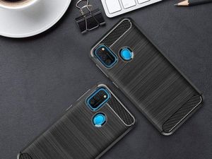 Alogy Etui Alogy Rugged Armor do Samsung Galaxy M21 czarne + Szkło 3mk uniwersalny 6