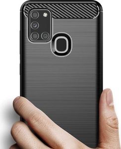 Alogy Etui Alogy Rugged Armor do Samsung Galaxy A21s czarne + Szkło 3mk uniwersalny 2