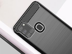 Alogy Etui Alogy Rugged Armor do Samsung Galaxy A21s czarne + Szkło 3mk uniwersalny 3