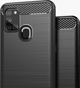 Alogy Etui Alogy Rugged Armor do Samsung Galaxy A21s czarne + Szkło 3mk uniwersalny 4