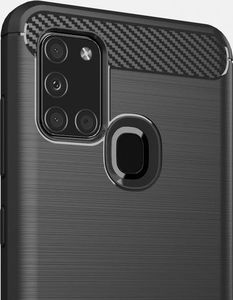 Alogy Etui Alogy Rugged Armor do Samsung Galaxy A21s czarne + Szkło 3mk uniwersalny 7