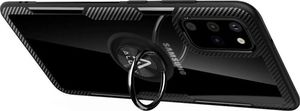Alogy Etui Alogy Ring Holder Clear Armor do Samsung Galaxy S20 Plus czarne + Szkło Alogy Full uniwersalny 3
