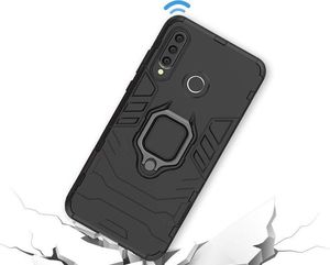 Alogy Etui Alogy Stand Ring Armor do Huawei P30 Lite czarne + Szkło Alogy cały ekran uniwersalny 11