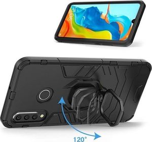Alogy Etui Alogy Stand Ring Armor do Huawei P30 Lite czarne + Szkło Alogy cały ekran uniwersalny 8