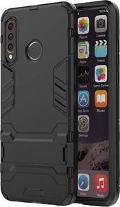 Alogy Etui Alogy Stand Armor do Huawei P30 Lite czarne + Szkło Alogy cały ekran uniwersalny 2