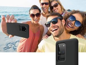 Alogy Etui silikonowe Alogy slim case do Samsung Galaxy S20 Ultra czarne + Szkło Alogy Full uniwersalny 4