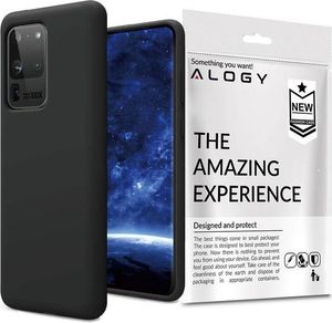 Alogy Etui silikonowe Alogy slim case do Samsung Galaxy S20 Ultra czarne + Szkło Alogy Full uniwersalny 6