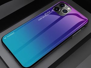 Alogy Etui Alogy Aurora Armor do iPhone 11 Pro Max fioletowo-niebieskie 03 + Szkło Alogy uniwersalny 5