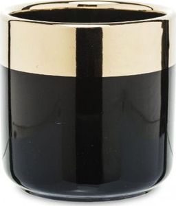 Osłonka ceramiczna 10 x 10,5 x 10,5 cm (czarna ze złotym zdobieniem) 1