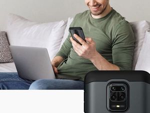 Spigen Etui Spigen Tough Armor do Xiaomi Redmi Note 9S/ Pro/ Max Metal Slate + Szkło 3mk uniwersalny 4