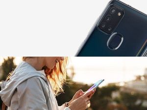 Spigen Etui Spigen Liquid Crystal do Samsung Galaxy A21S Crystal Clear + Szkło 3mk uniwersalny 7