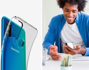 Spigen Etui Spigen Liquid Crystal do Samsung Galaxy M21 Crystal Clear + Szkło 3mk uniwersalny 8