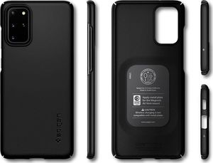 Spigen Etui Spigen Thin Fit do Samsung Galaxy S20 Plus Black + Szkło Alogy Full uniwersalny 2
