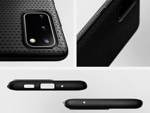 Spigen Etui Spigen Liquid Air do Samsung Galaxy S20 Plus Matte Black + Szkło Alogy Full uniwersalny 2