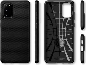 Spigen Etui Spigen Liquid Air do Samsung Galaxy S20 Plus Matte Black + Szkło Alogy Full uniwersalny 3