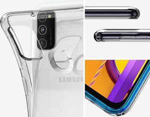 Spigen Etui Spigen Liquid Crystal do Samsung Galaxy M21/ M30s Crystal Clear + Szkło Alogy uniwersalny 3