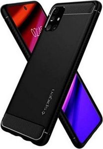 Spigen Etui Spigen Rugged Armor do Samsung Galaxy M51 Matte Black + Szkło 3mk uniwersalny 2
