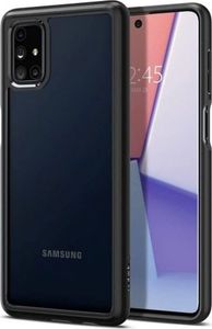 Spigen Etui Spigen Ultra Hybrid do Samsung Galaxy M51 Matte Black + Szkło 3mk uniwersalny 4