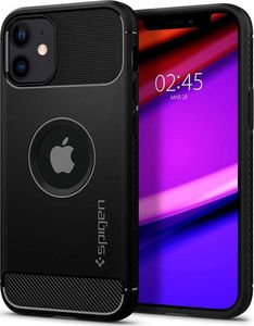 Spigen Etui Spigen Rugged Armor do Apple iPhone 12 Mini 5.4 Matte Black + Szkło Alogy uniwersalny 2