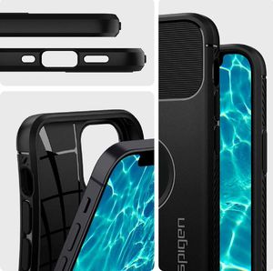 Spigen Etui Spigen Rugged Armor do Apple iPhone 12 Mini 5.4 Matte Black + Szkło Alogy uniwersalny 5