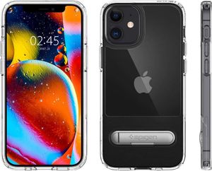 Spigen Etui Spigen Slim Armor Essential S do Apple iPhone 12 Mini 5.4 Clear + Szkło Alogy uniwersalny 3