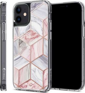Spigen Etui obudowa Spigen Cyrill do Apple iPhone 12 Mini 5.4 Pink Marble + Szkło Alogy uniwersalny 3