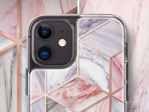 Spigen Etui obudowa Spigen Cyrill do Apple iPhone 12 Mini 5.4 Pink Marble + Szkło Alogy uniwersalny 4