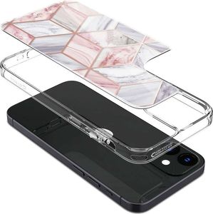 Spigen Etui obudowa Spigen Cyrill do Apple iPhone 12 Mini 5.4 Pink Marble + Szkło Alogy uniwersalny 5