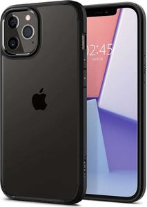 Spigen Etui Spigen Ultra Hybrid do Apple iPhone 12/ 12 Pro 6.1 Matte Black + Szkło Alogy uniwersalny 2