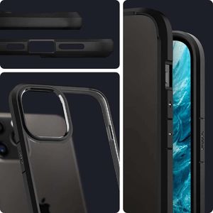 Spigen Etui Spigen Ultra Hybrid do Apple iPhone 12 Pro Max 6.7 Matte Black + Szkło Alogy uniwersalny 8