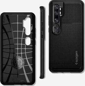 Spigen Etui Spigen Rugged Armor do Xiaomi Mi Note 10/ Note 10 Pro Matte Black + Szkło Alogy uniwersalny 3