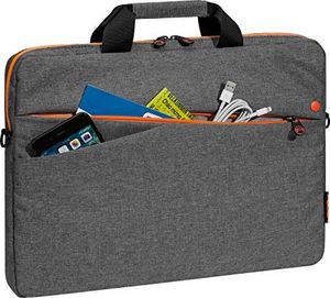 Torba Pedea Torba na laptopa PEDEA Modna torba na laptopa do 17,3 cala (43,9 cm) Torba na ramię z paskiem na ramię, szaro-pomarańczowa 6