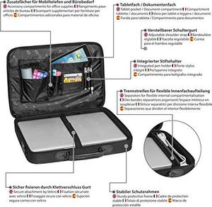 Torba Pedea Torba na laptopa Pedea Torba na ramię Trendline Torba 13,3 / 15,6 / 17,3 / 18,4 / 20,1 cala (17,3 cala, Zestaw (4 szt.)) 7