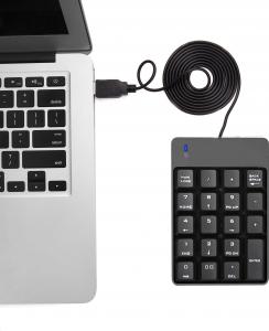 Klawiatura Jelly Comb Portable Slim Mini Przewodowa Czarna US (FBA-CM0026) 6