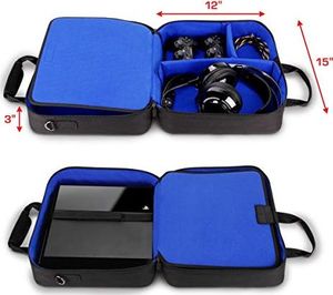 Torba USA Gear Torba na konsole USA GEARdo Playstation 4, PS4 Slim i PS4 Pro z akcesoriami do kontrolerów, kabli, zestawów słuchawkowych i wyściełanych pasków na ramię - Do wszystkich modeli PS4 i PS3 - Niebieska 7