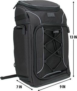 Torba USA Gear USA Gear Plecak na aparat cyfrowy Plecak Anti-Shock Organizer z torbą na laptopa 43,18 cm, wodoodporna osłona, regulowany schowek na obiektyw i uchwyt na statyw - czarny 2