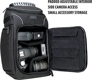 Torba USA Gear USA Gear Plecak na aparat cyfrowy Plecak Anti-Shock Organizer z torbą na laptopa 43,18 cm, wodoodporna osłona, regulowany schowek na obiektyw i uchwyt na statyw - czarny 9