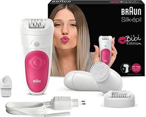 Depilator Braun Depilator Braun Silk-pil Bibi-Edition (ze szczoteczką do czyszczenia twarzy), biały / różowy 5