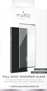 Puro PURO Premium Full Edge Tempered Glass Case Friendly - Szkło ochronne hartowane na ekran Samsung Galaxy Note 10+ (czarna ramka) uniwersalny 2